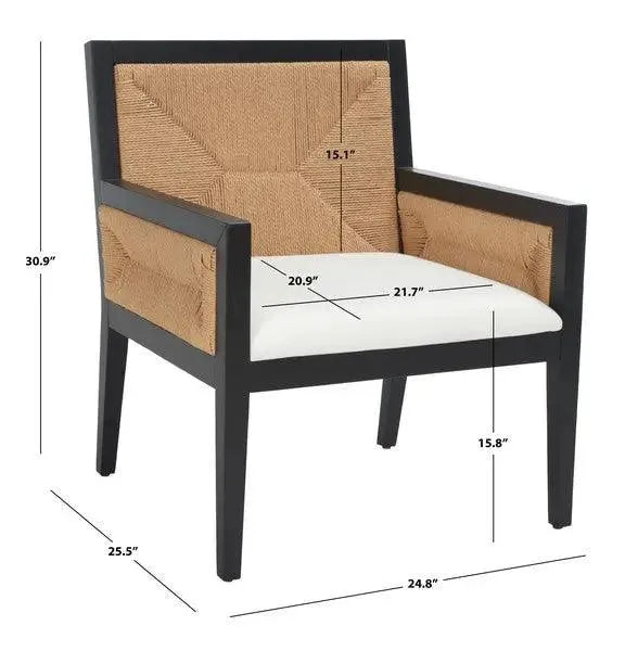 Safavieh Emilio Black-Natural Woven Accent Chair