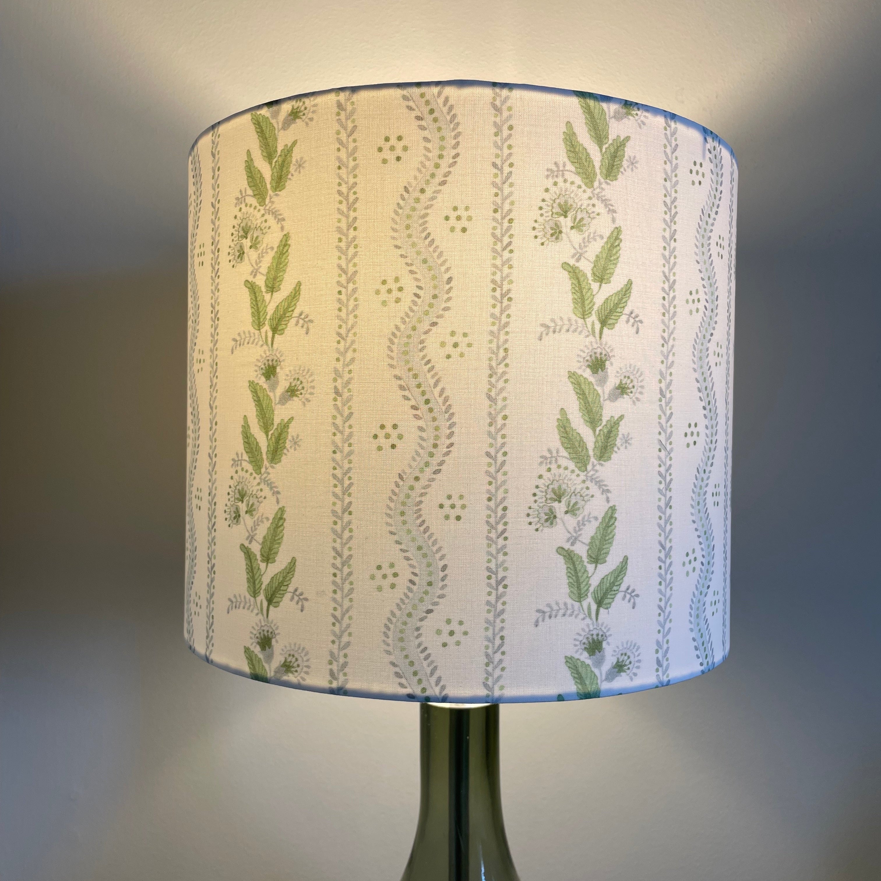 Blue and Green Lampshade in Emma Stripe