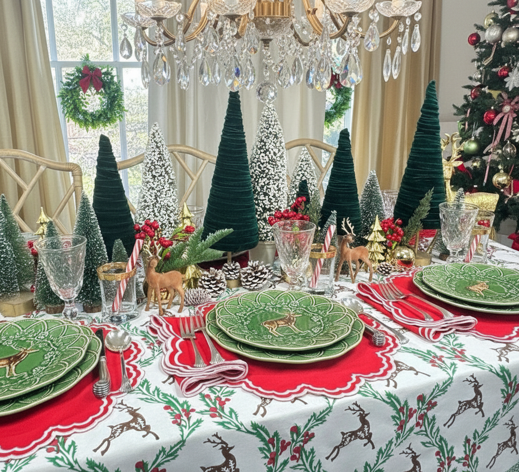 Enchanted Christmas Reindeer - Tablecloth
