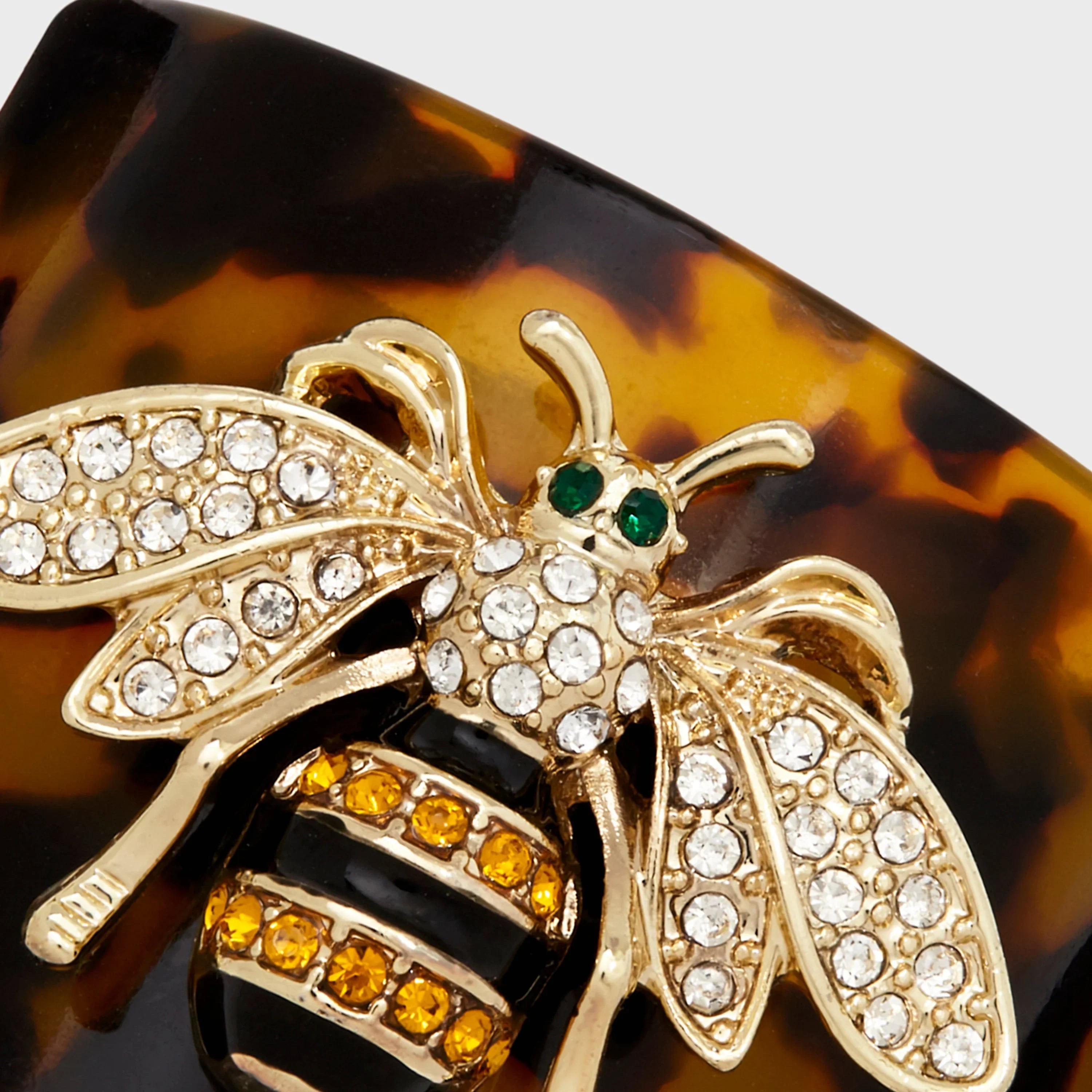 Stripey bee resin napkin rings, tortoiseshell, set of four - The Mayfair Hall