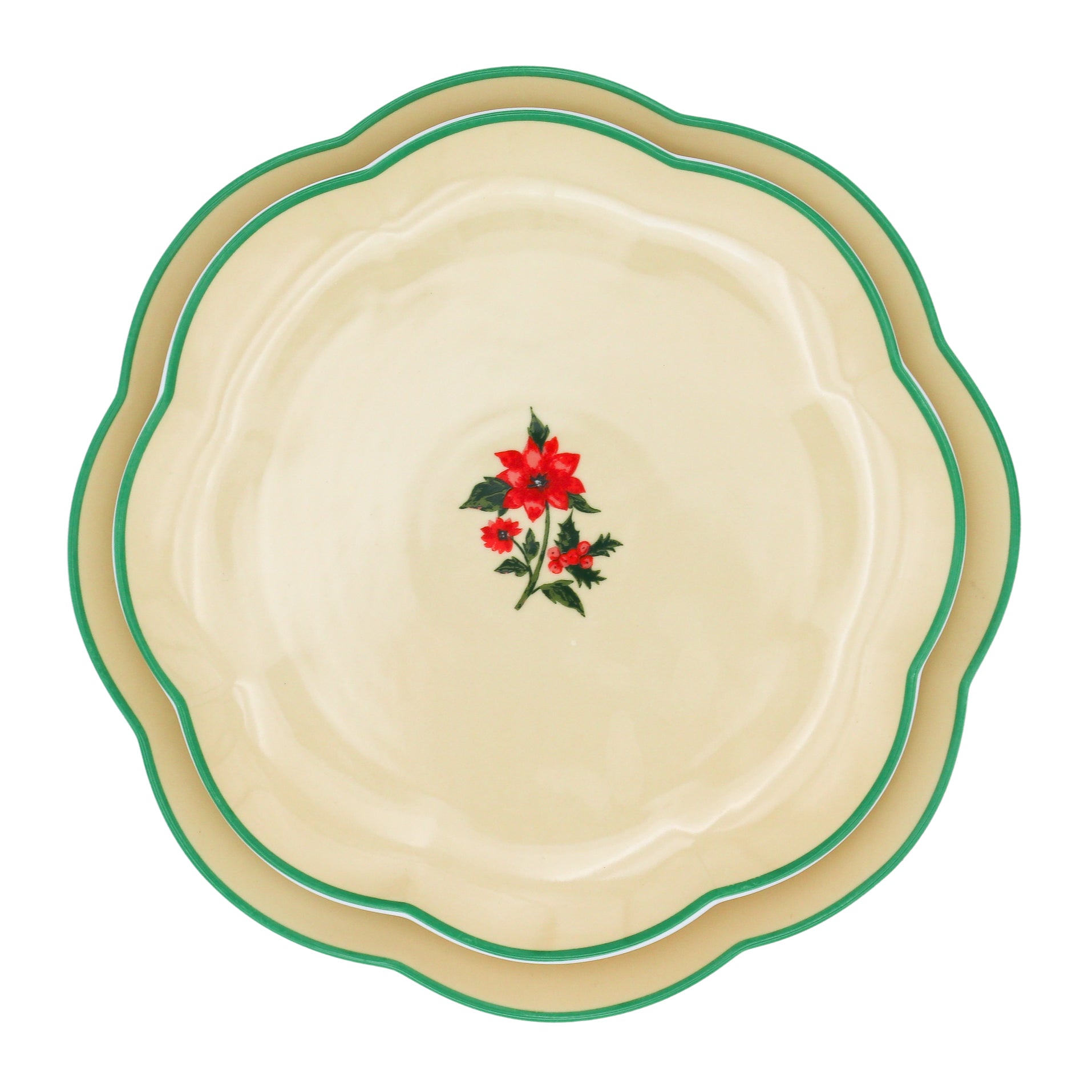 Fabled Flora Scalloped Dinner Plate - Set of 4