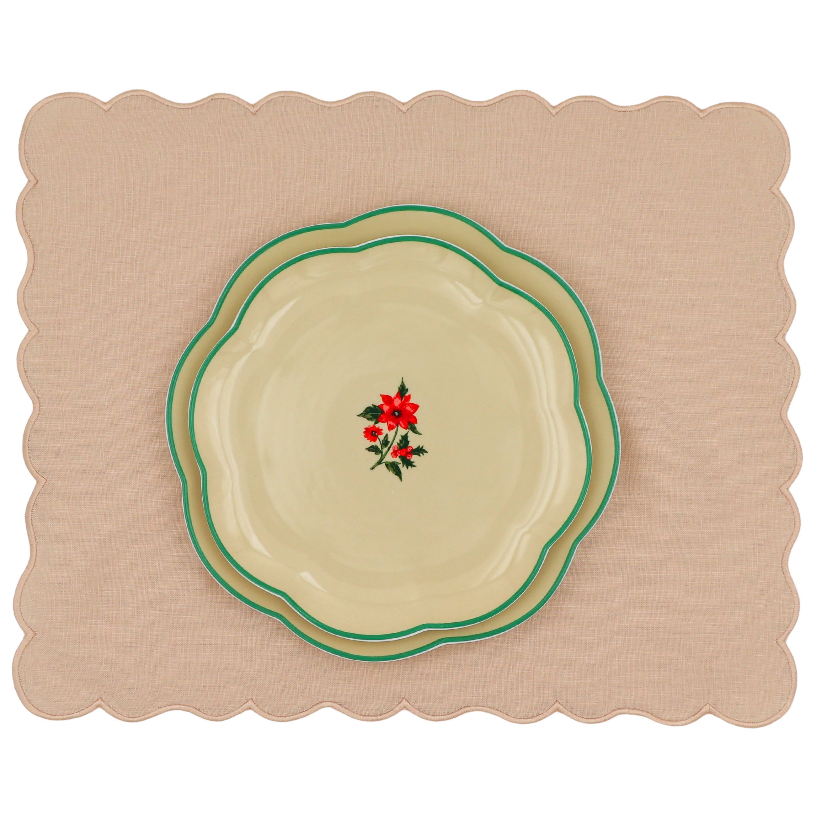 Fabled Flora Scalloped Starter Plate - Case of 12 Plates
