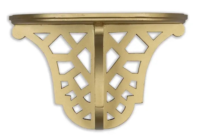 Fabulous Antiqued Gold Fretwork Brackets - Large - The Mayfair Hall