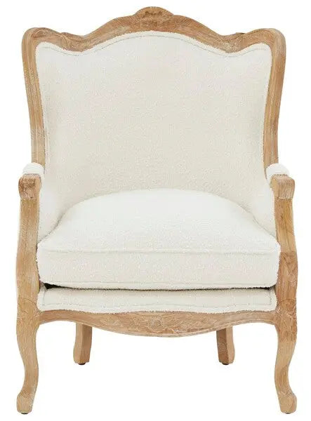 Fallon Ivory Boucle Wing Chair - The Mayfair Hall