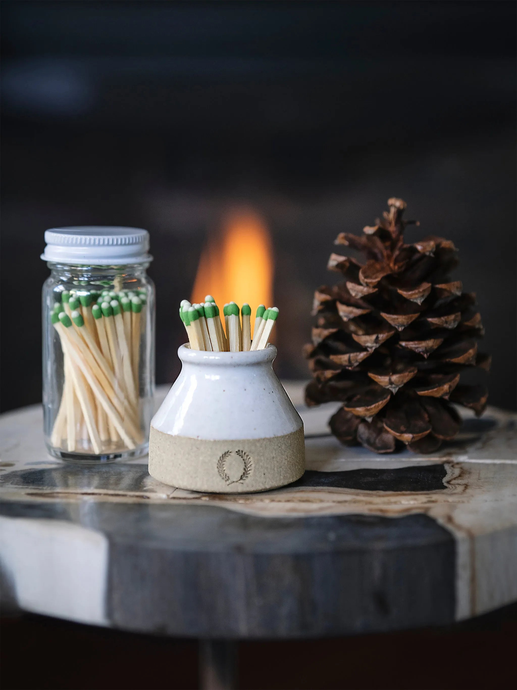 Farmhouse Pottery Milk Bottle Match Striker