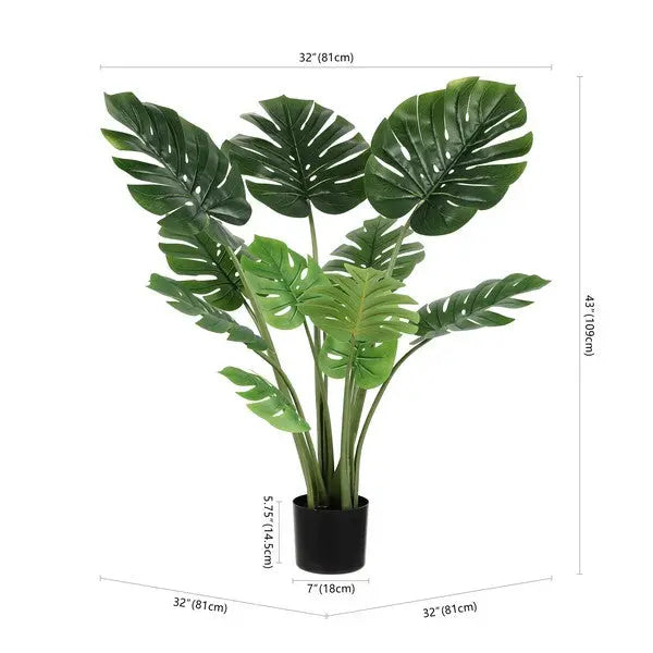 Faux Monstera 43" Potted Tree - The Mayfair Hall