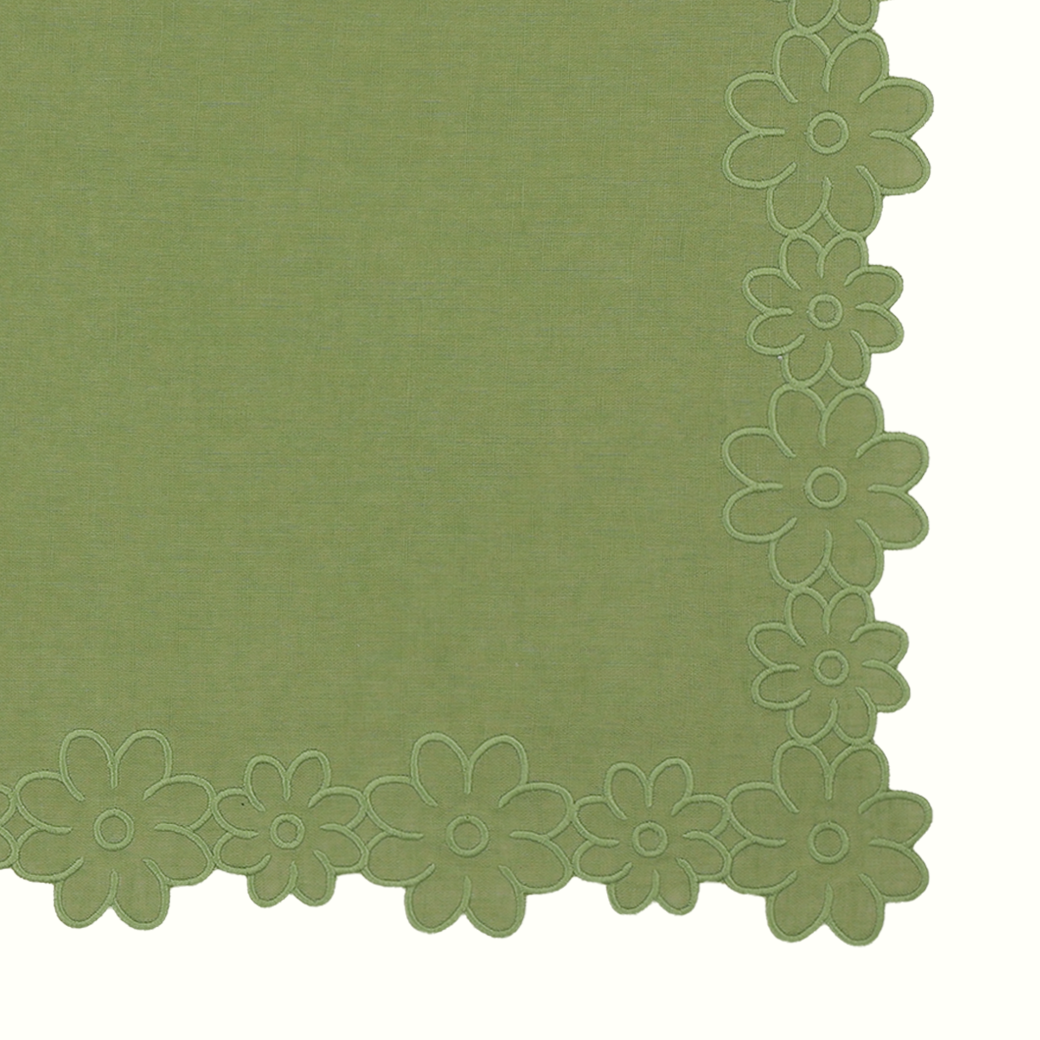 Border of Flowers Linen Napkins