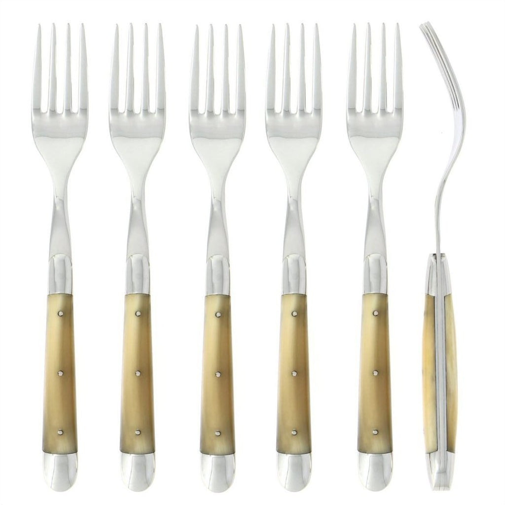 Forge de Laguiole Forks Horn Tip Shiny Finish