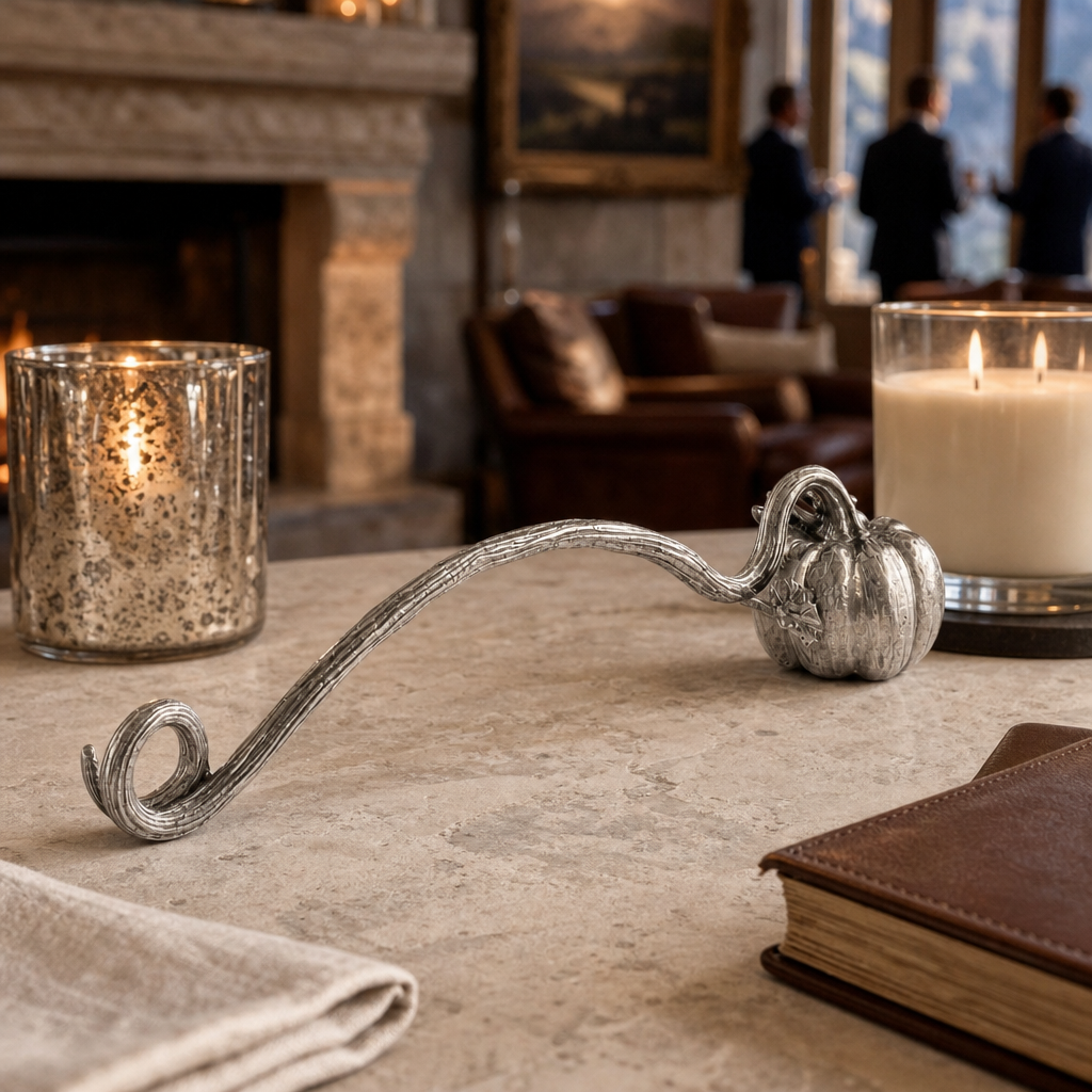 Pewter Pumpkin Candle Snuffer