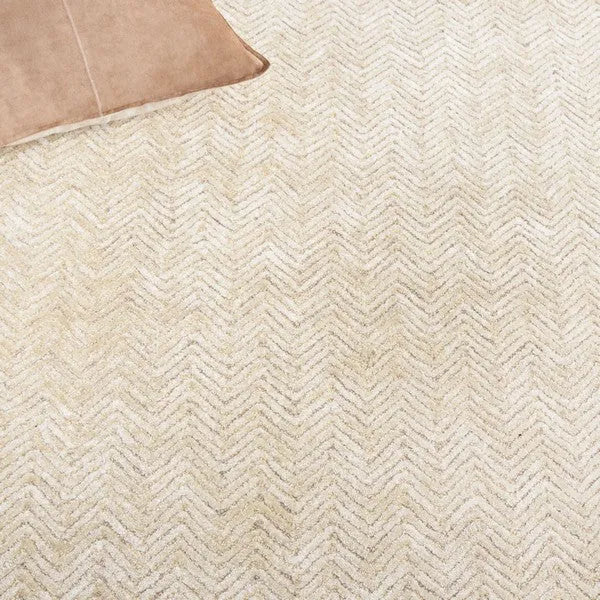 Glamour Viscose Rug in Gold and Ivory - The Mayfair Hall