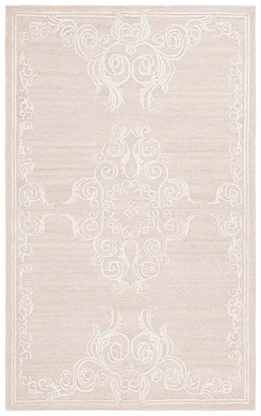 Glamour Wool Rug in Light Brown and Ivory