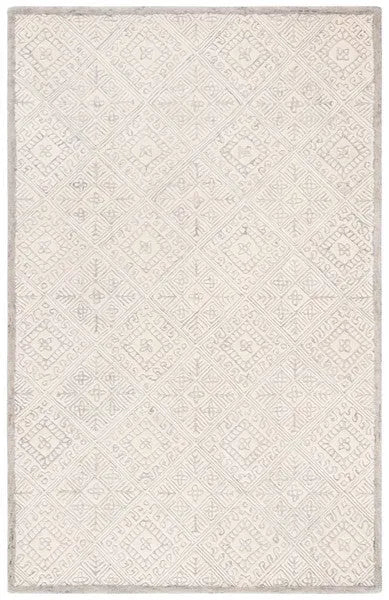 Glamour Wool Rug in Gray and Ivory