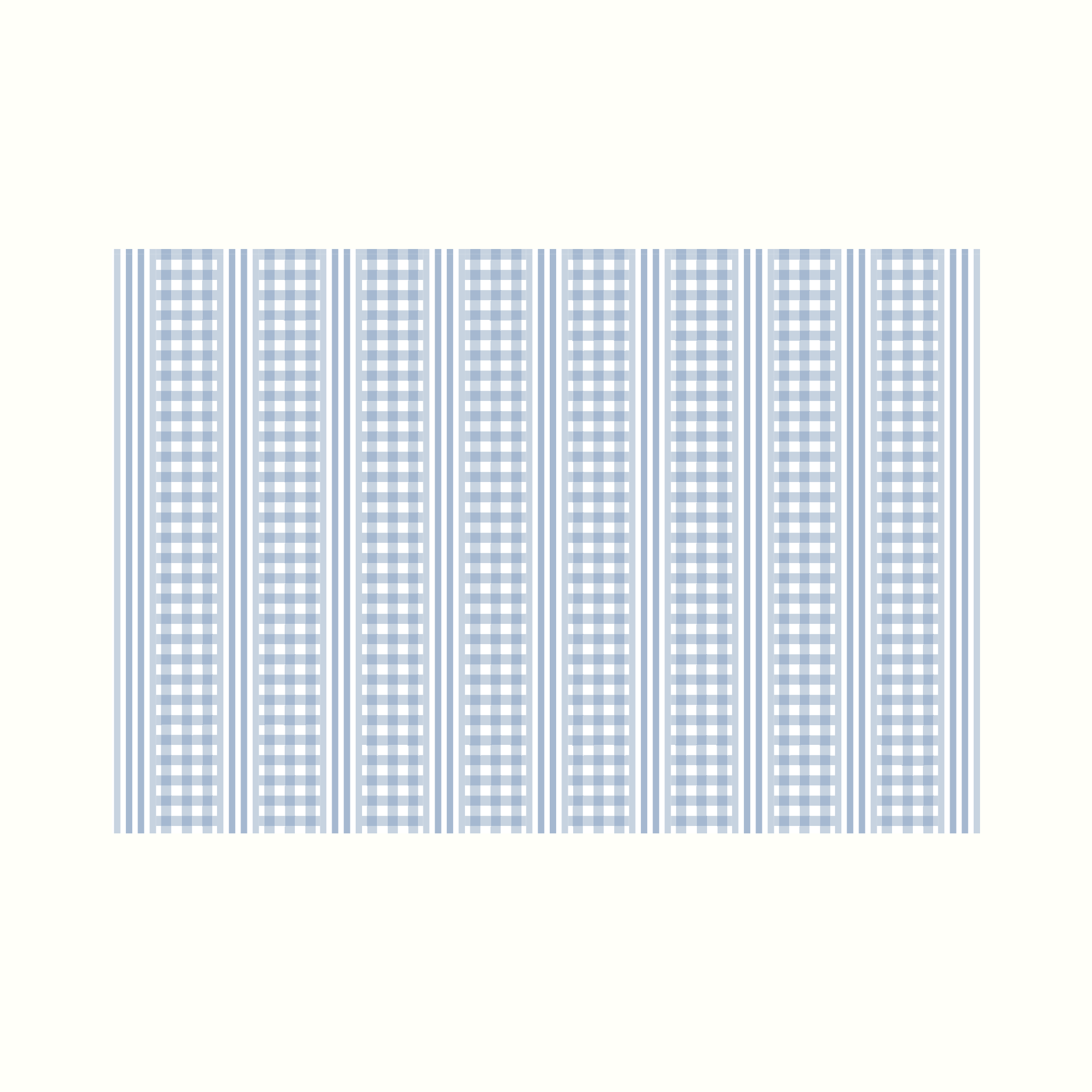 Gingham Print Cotton Tablecloth