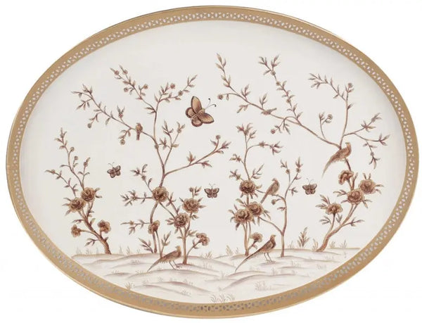 Ivory & Gold Pierced Tray - The Mayfair Hall
