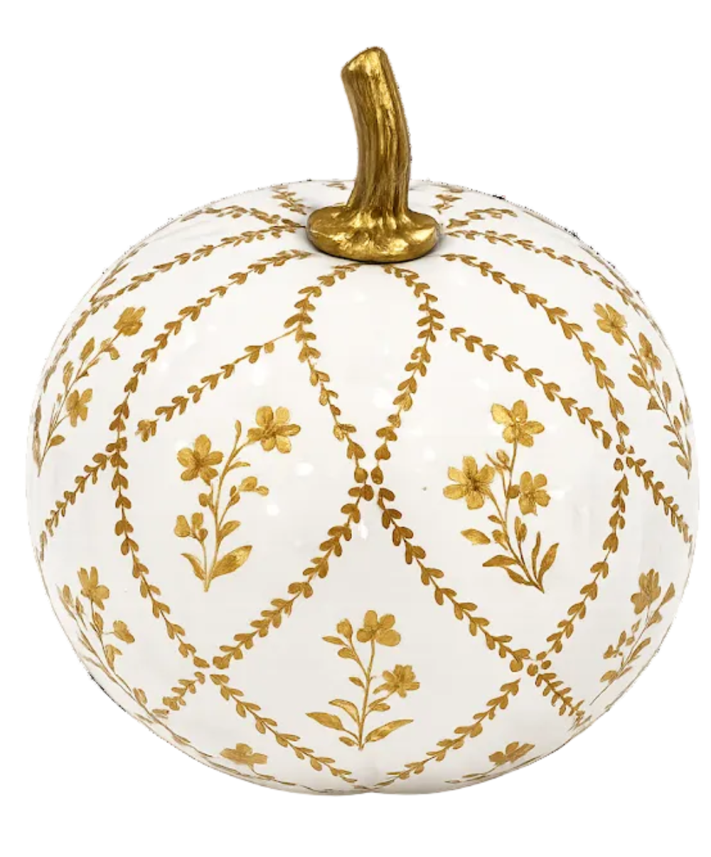 Gold Garden Trellis Pumpkin
