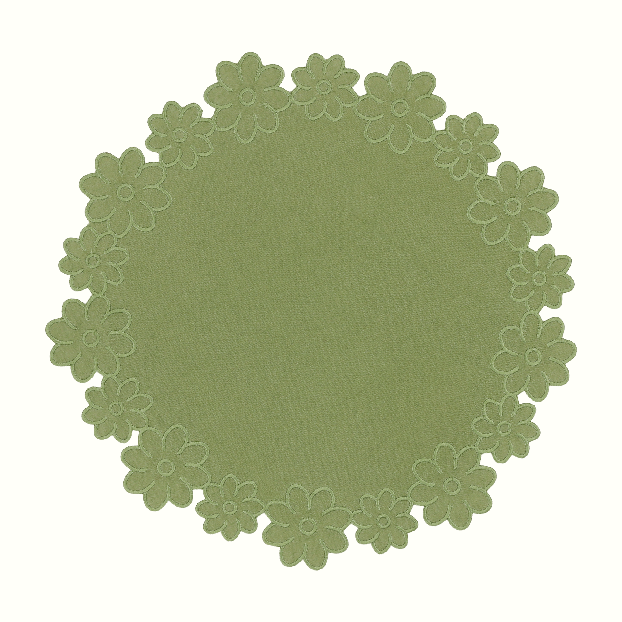 Border of Flowers Linen Placemat