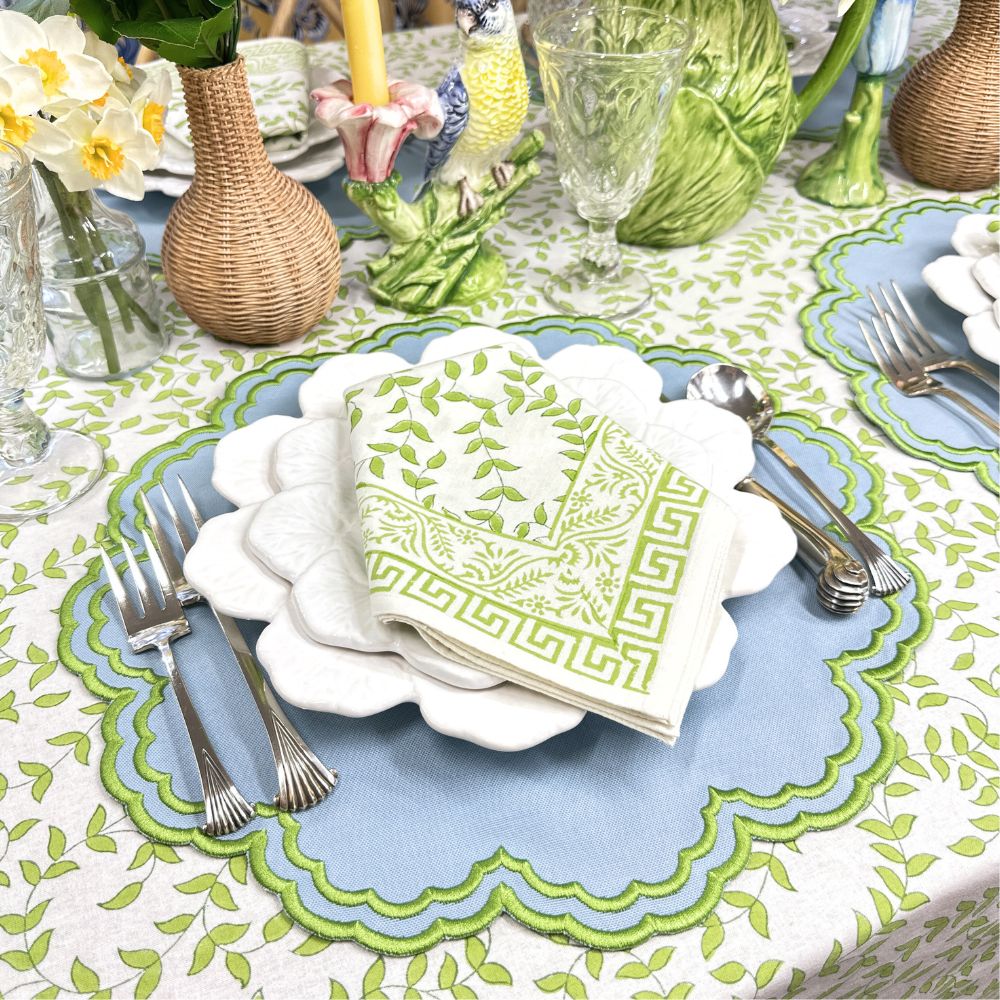 Light Green Leaves - Tablecloth