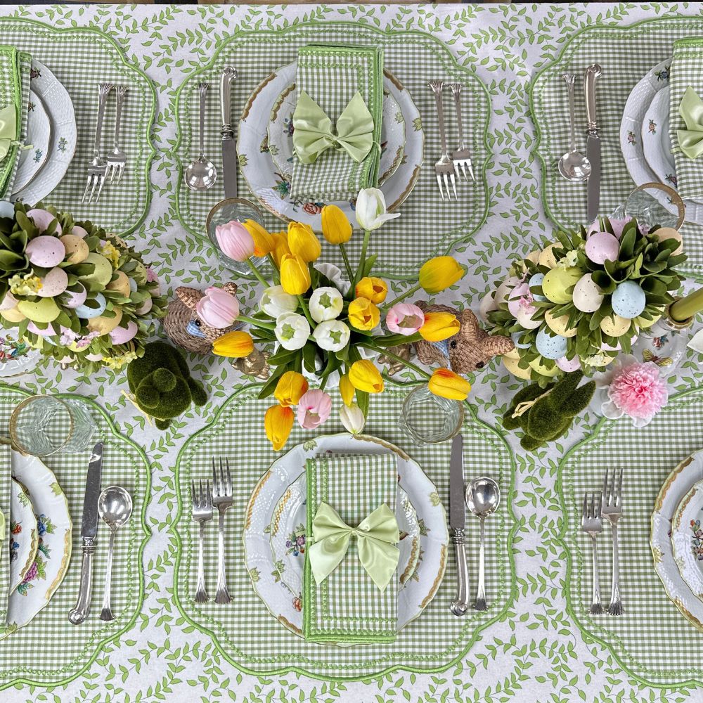 Light Green Leaves - Tablecloth