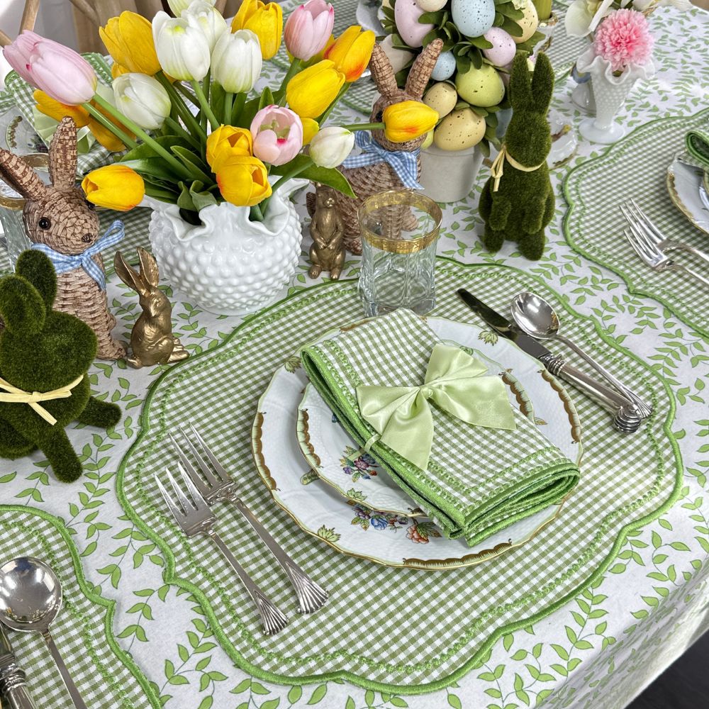 Light Green Leaves - Tablecloth