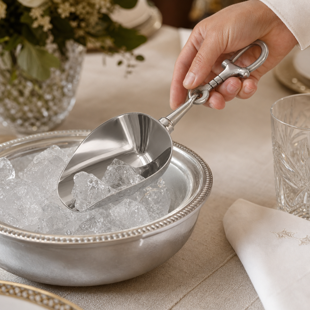 Equestrian Horse Bit Pewter Handle Ice Scoop
