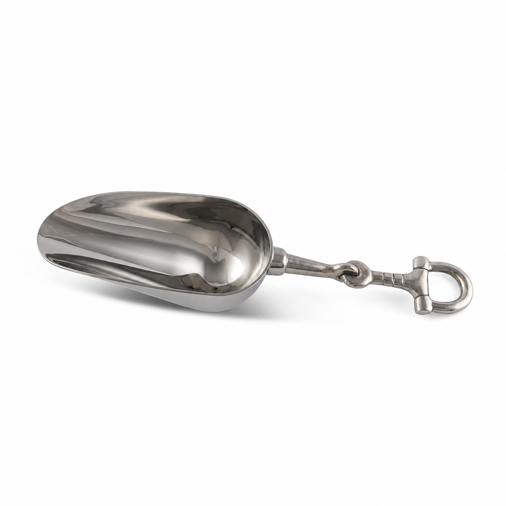 Equestrian Horse Bit Pewter Handle Ice Scoop
