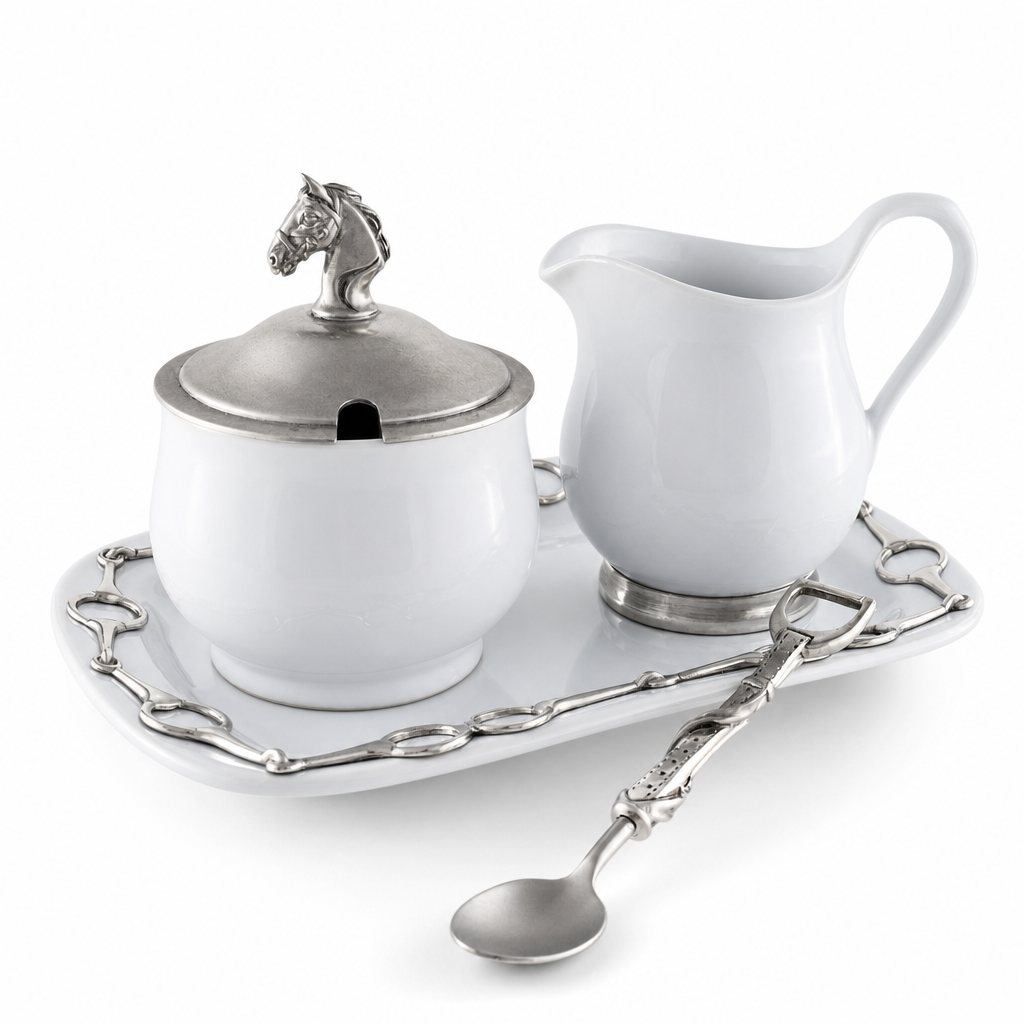 Equestrian Sugar and Creamer Set