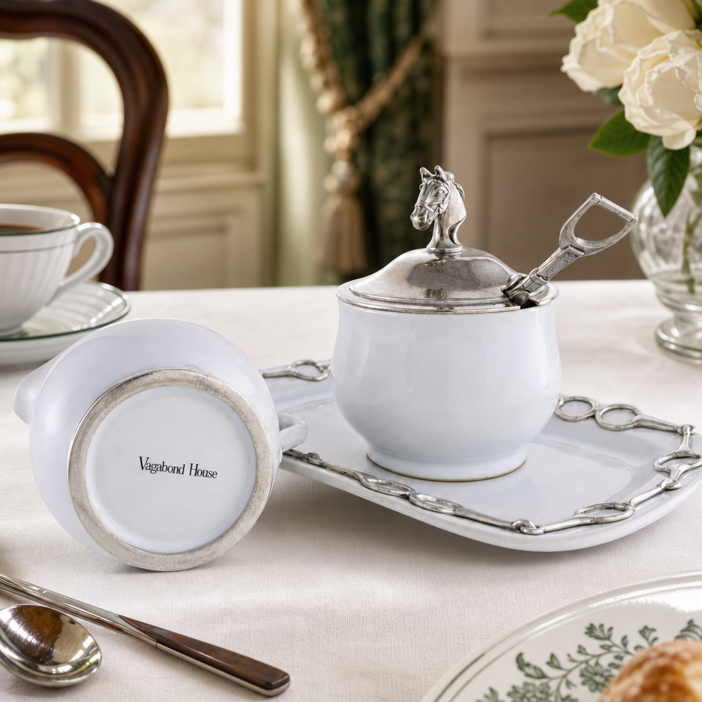 Equestrian Sugar and Creamer Set