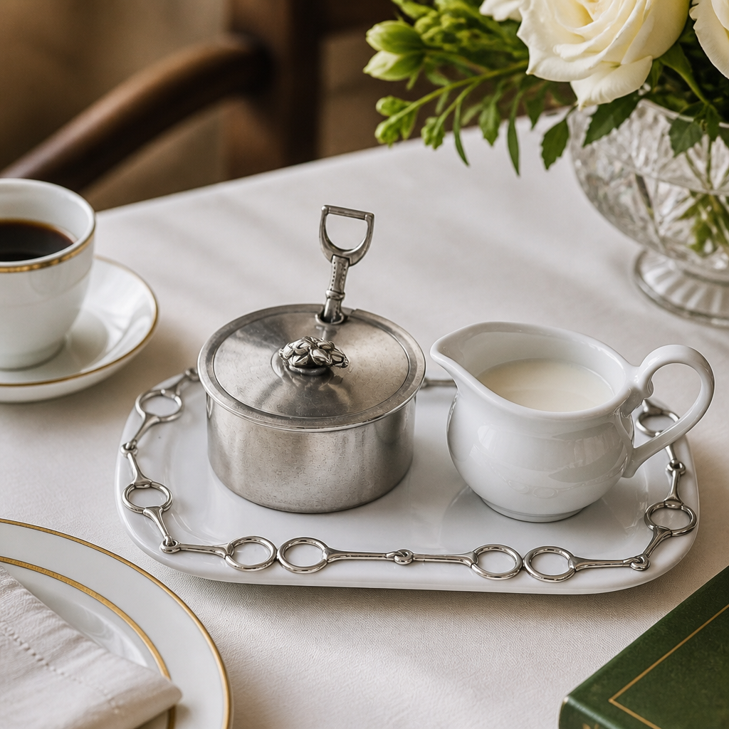 Equestrian Sugar and Creamer Set