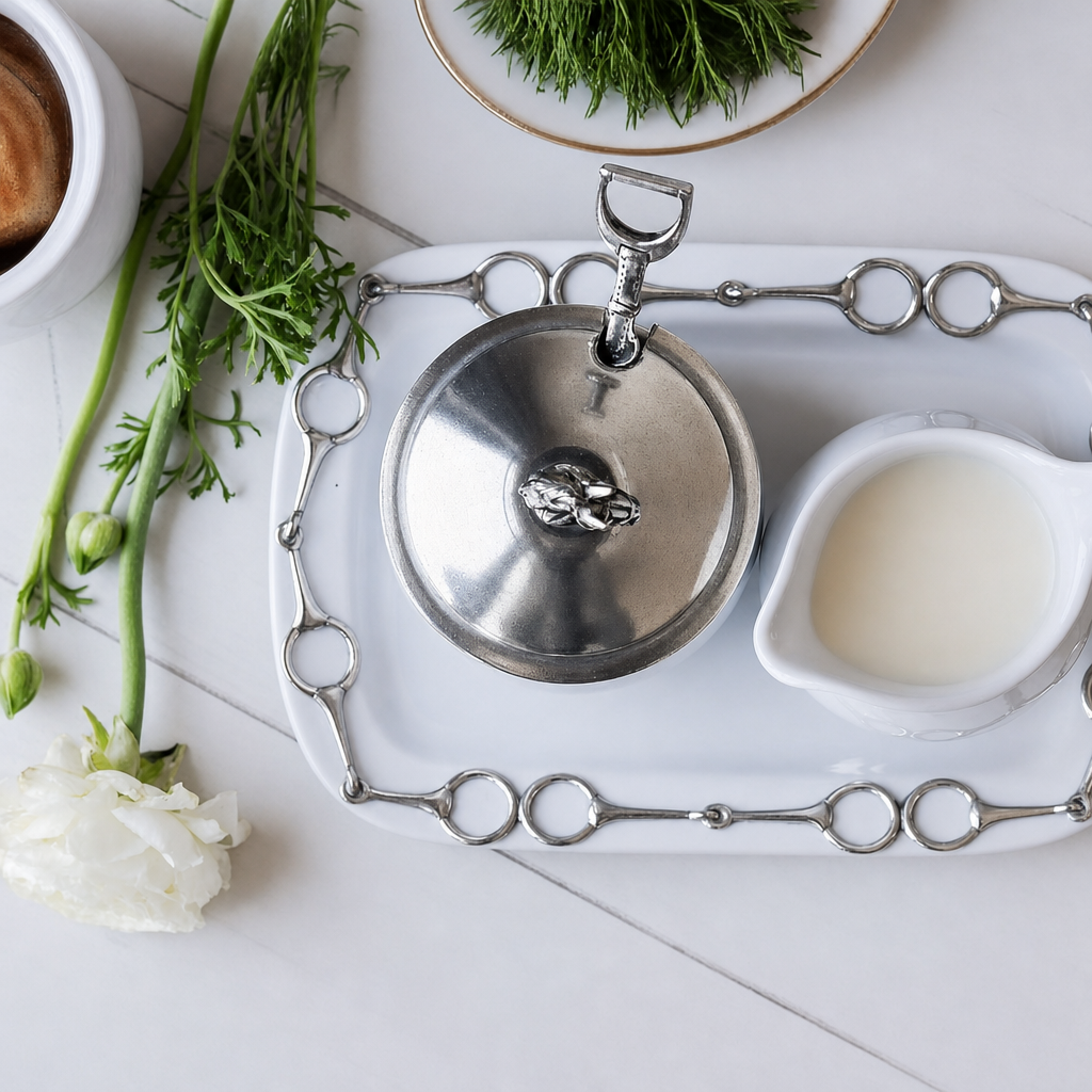 Equestrian Sugar and Creamer Set