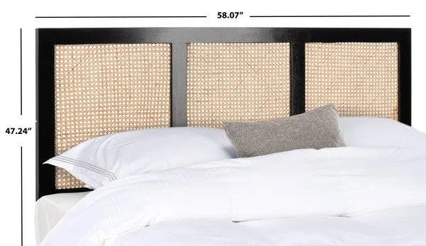 Safavieh Vienna Black Wood Cane Headboard