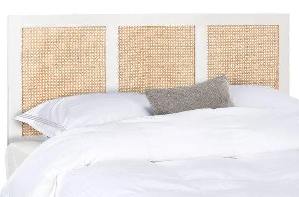 Safavieh Vienna White Wash Cane Headboard