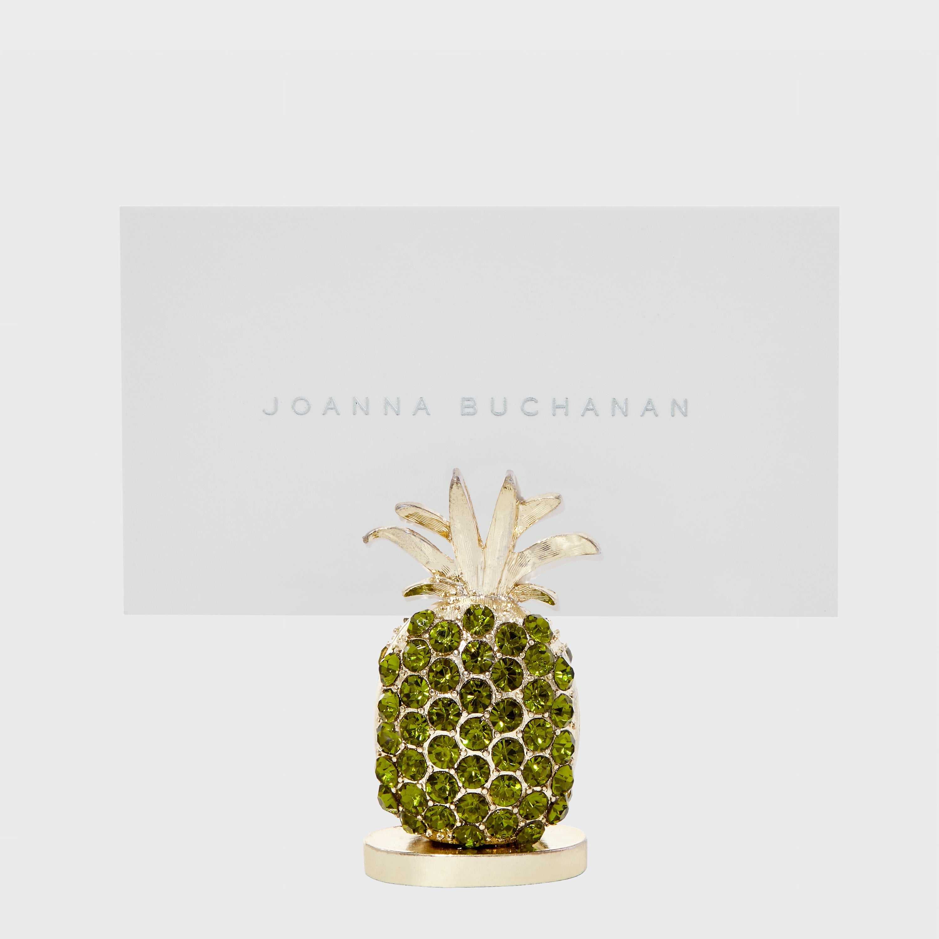 Pineapple placecard holders, olive, set of two - The Mayfair Hall
