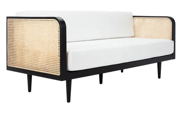Helena Black-Natural Rattan Daybed - The Mayfair Hall