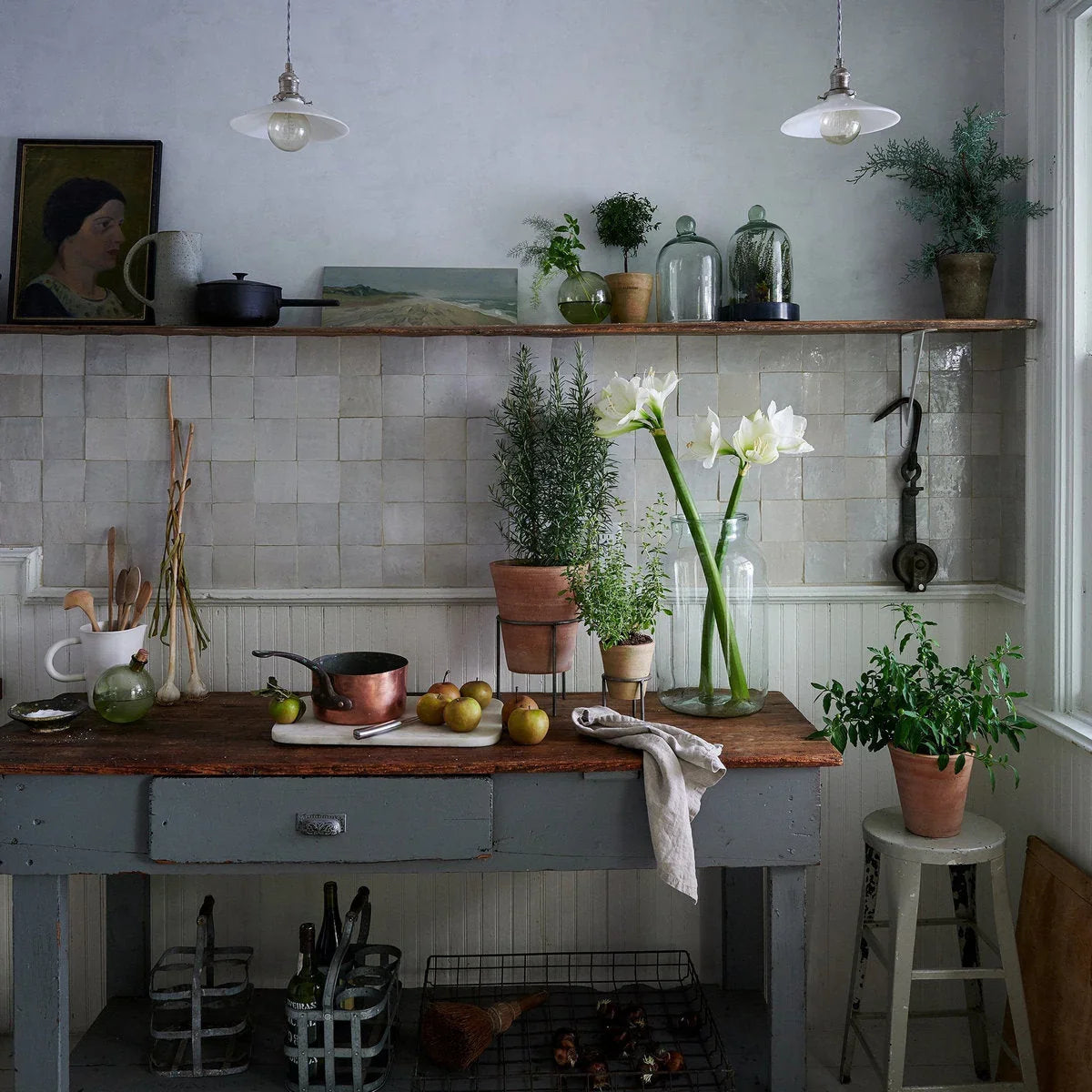 Whitewash Terracotta Studio Planter - The Mayfair Hall