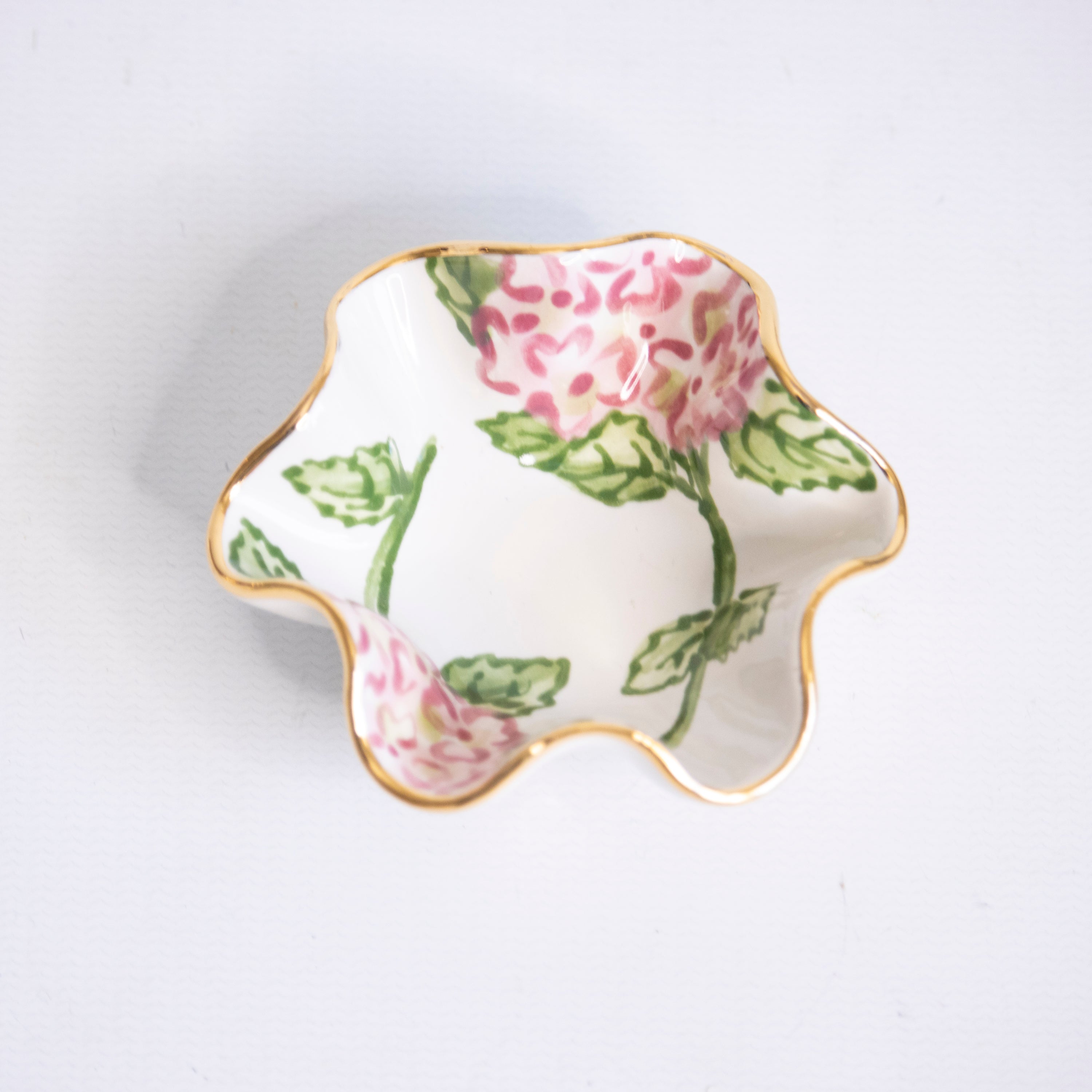 Ami Pink Hydrangea Bowl - Ring Dish