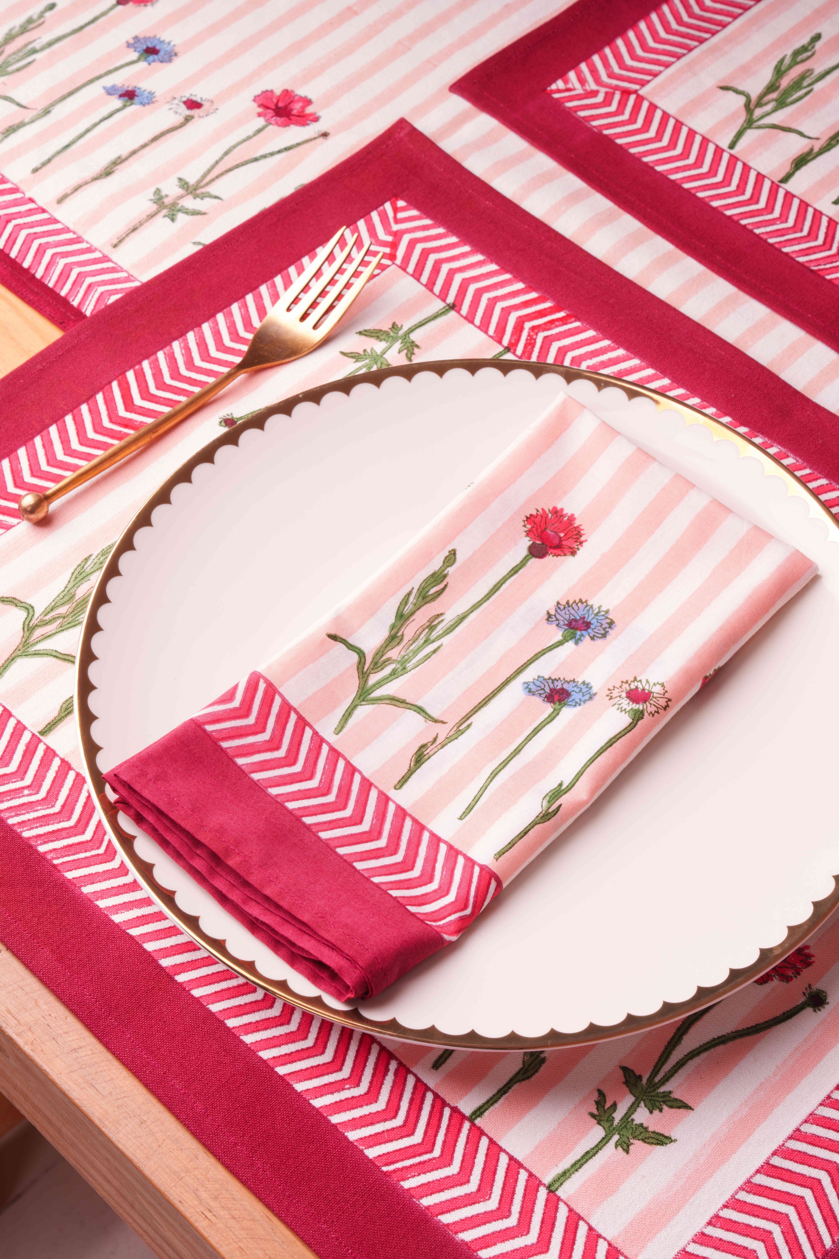 Wildflower Blockprint Placemat