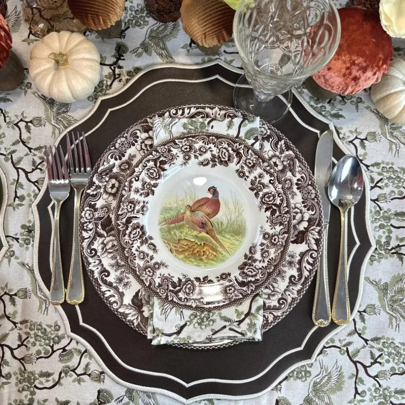 Flying Sheep Country Sage Toile de Jouy Birds - Tablecloth