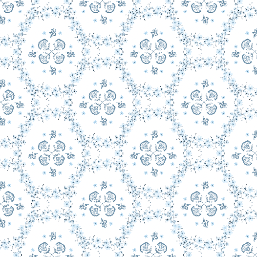 Round Scalloped Placemat | Floral Trellis