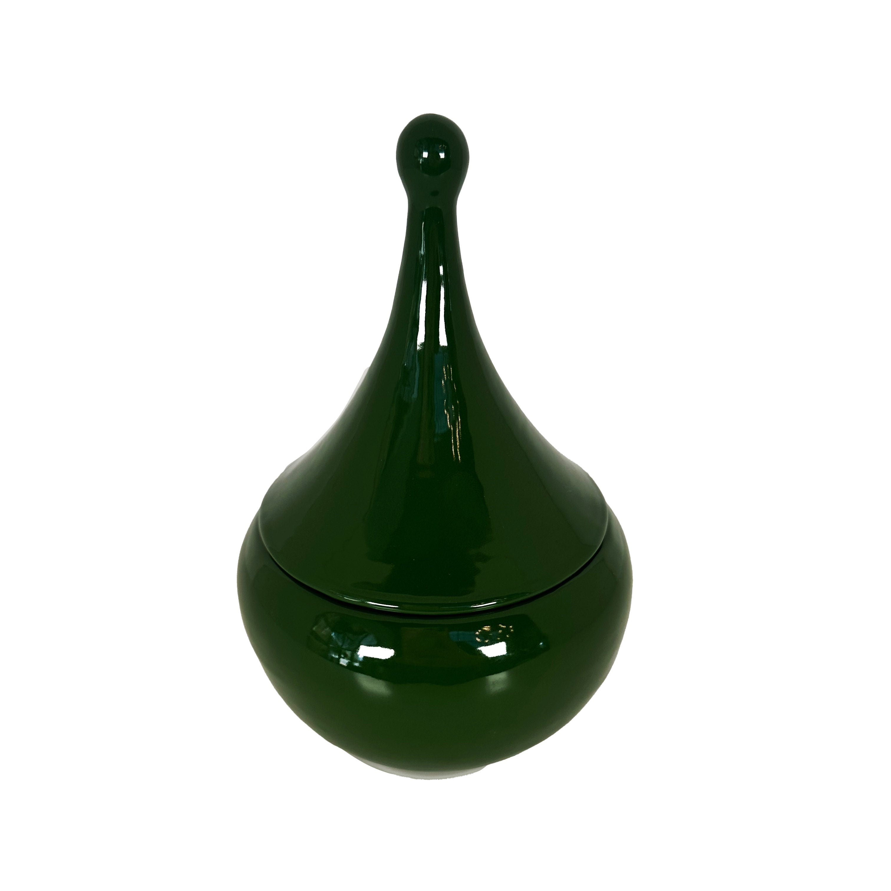 Teardrop Ceramic Jar in Christmas Pine