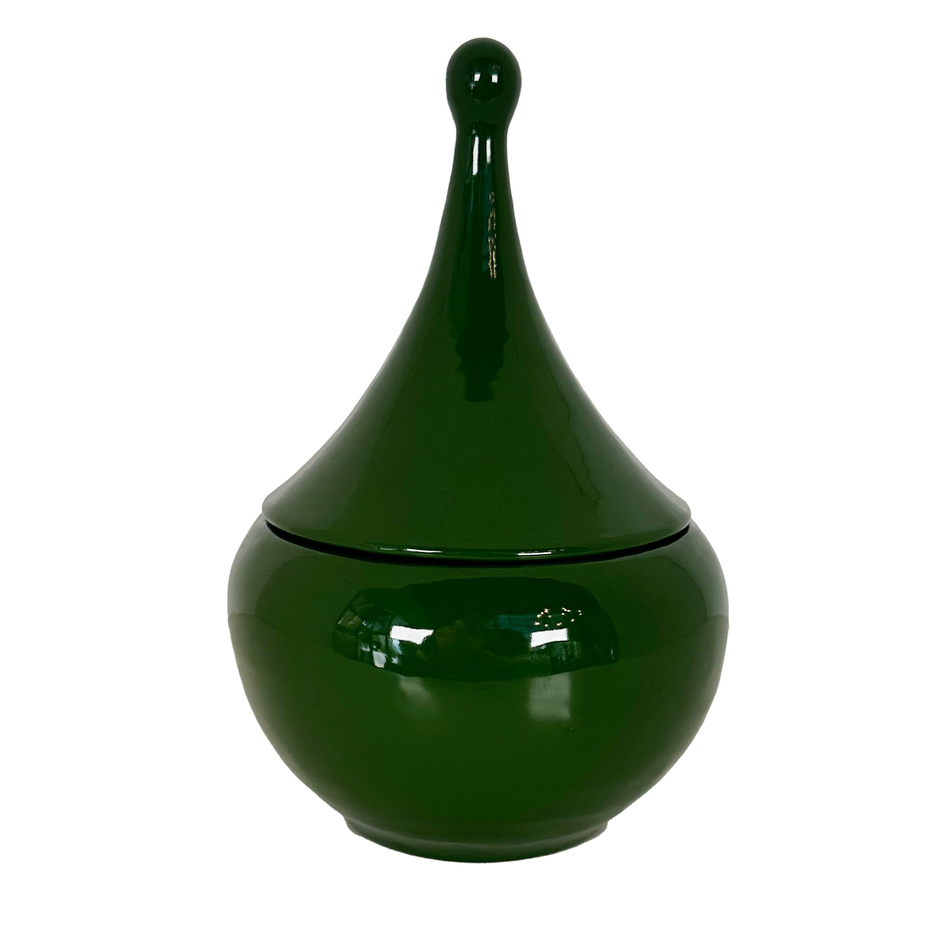 Teardrop Ceramic Jar in Christmas Pine