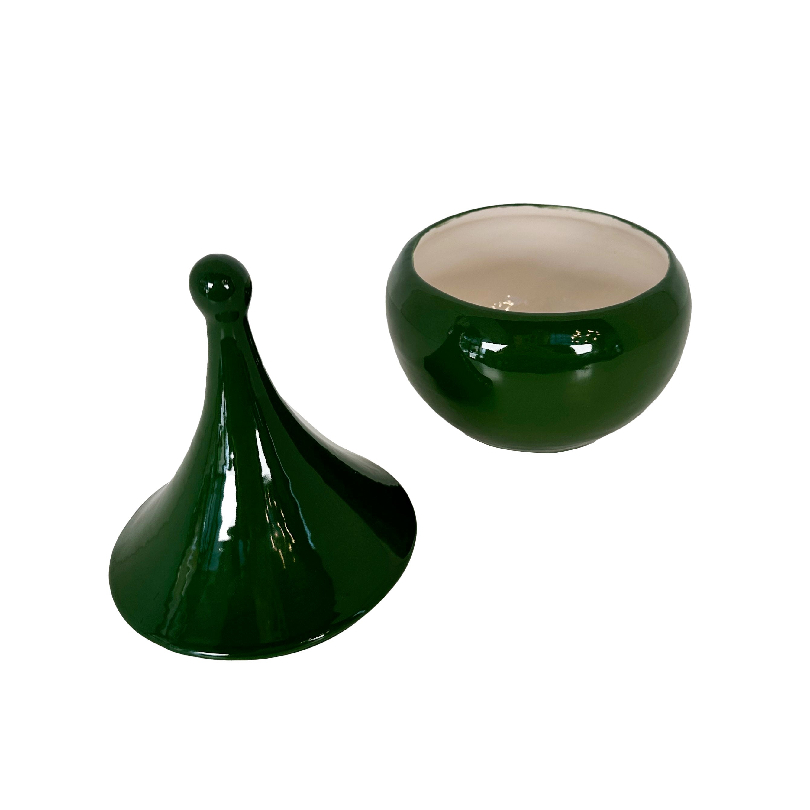 Teardrop Ceramic Jar in Christmas Pine