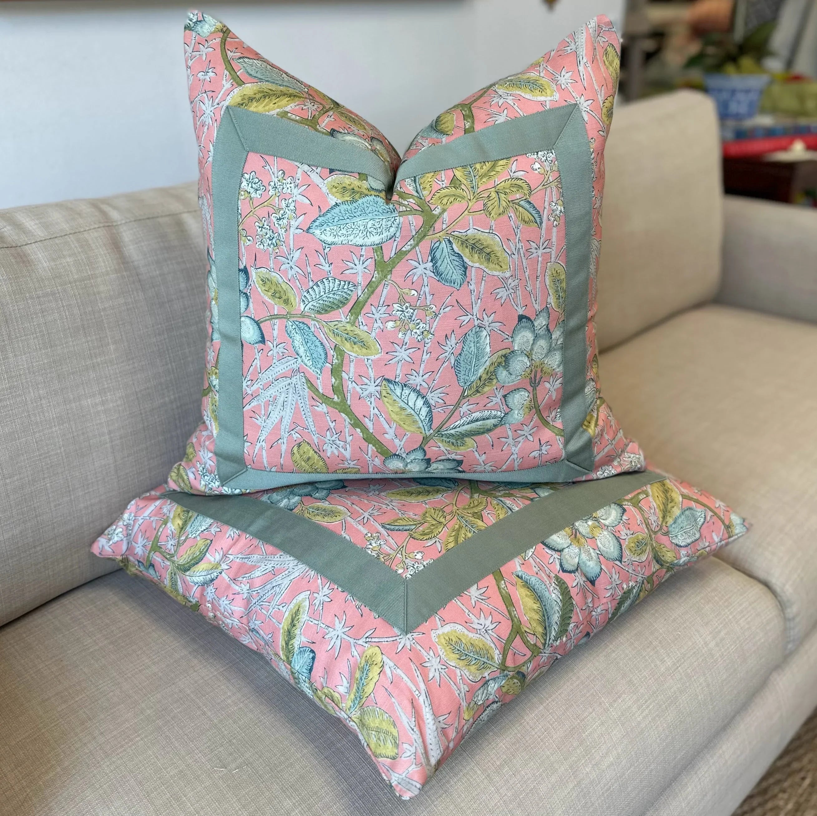 Abigail Pillow in Coral - The Mayfair Hall