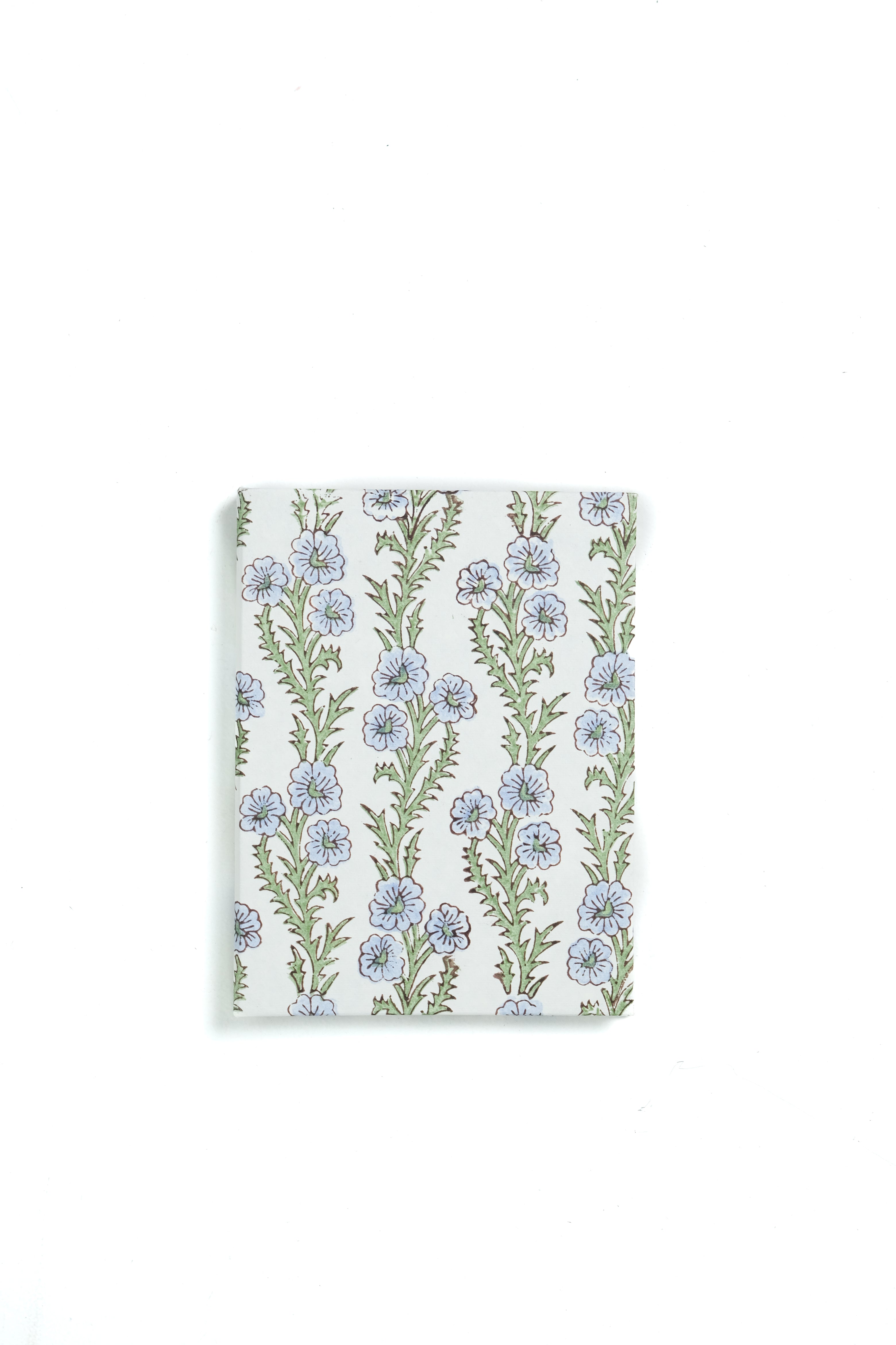 Blockprint Picture Frame Folding Book, 4x6 in Forget-Me-Not
