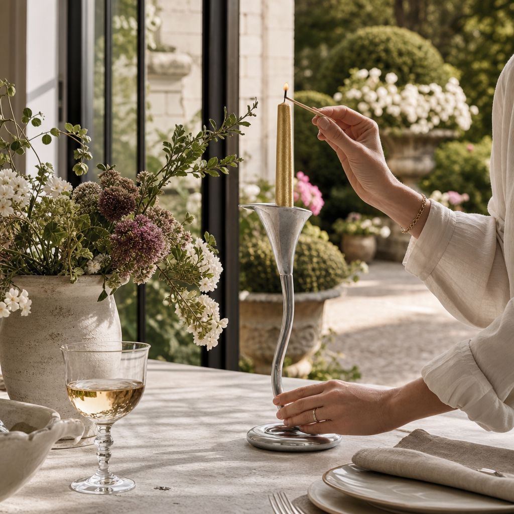 Lily Candlestick Tall