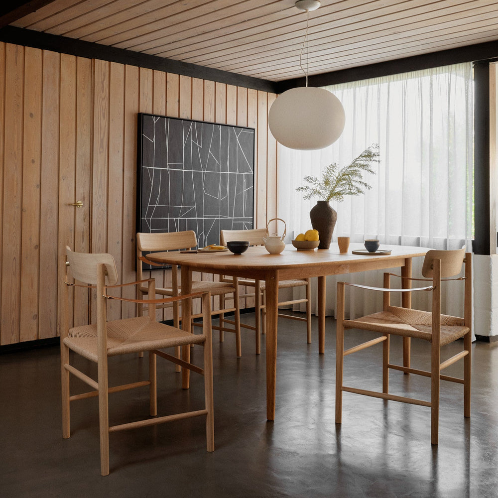 FDB Møbler J186 Hesbjerg Chair, Nature Oiled Oak/Nature Paper Cord