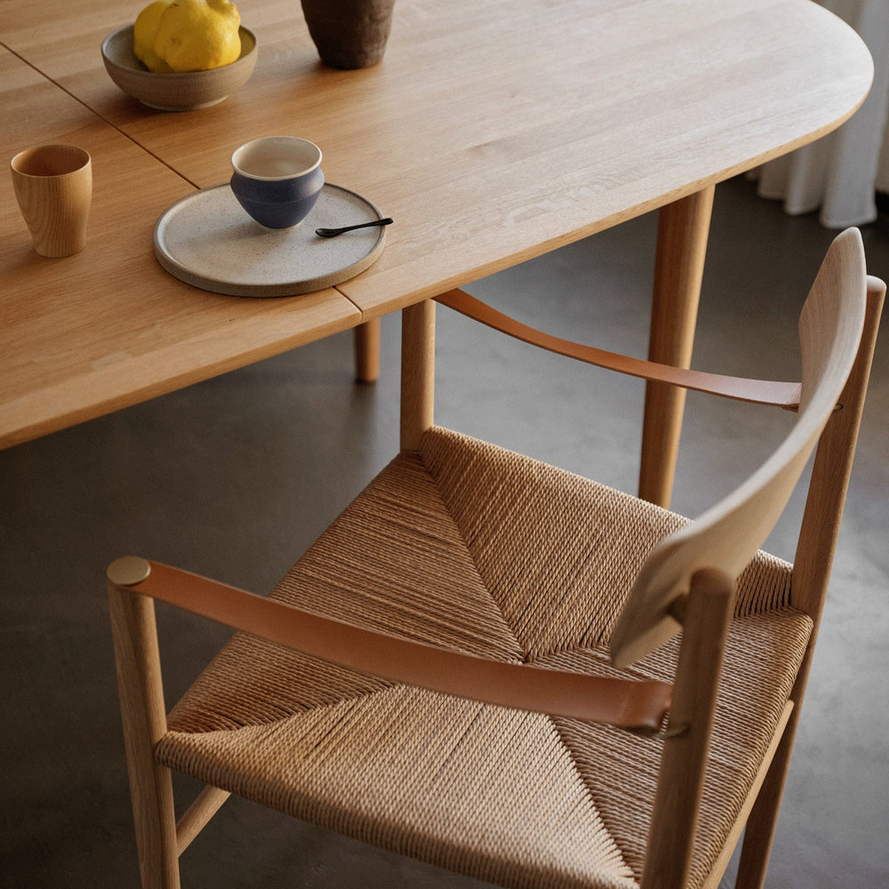 FDB Møbler J186 Hesbjerg Chair, Nature Oiled Oak/Nature Paper Cord