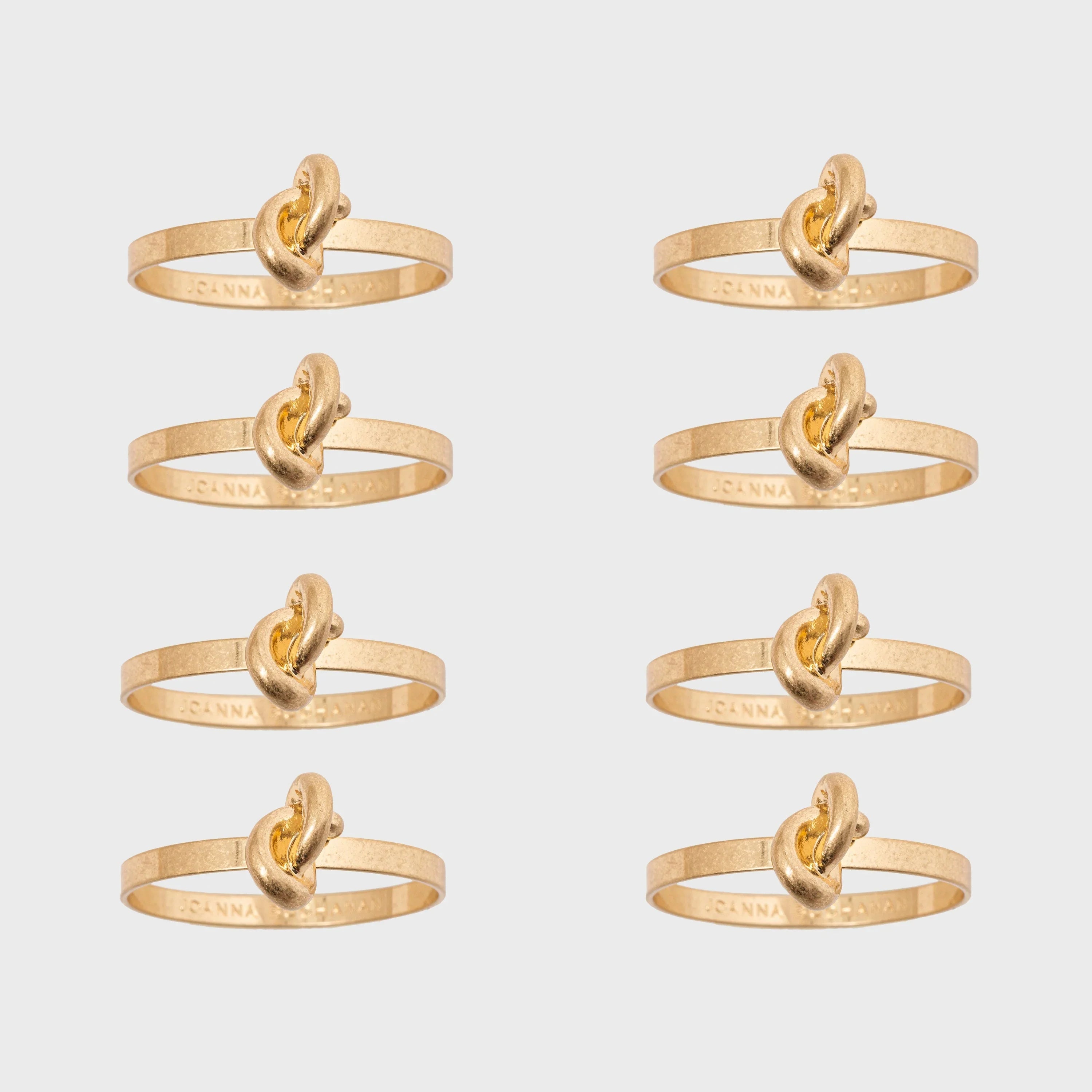 Knot napkin rings, set of eight - The Mayfair Hall