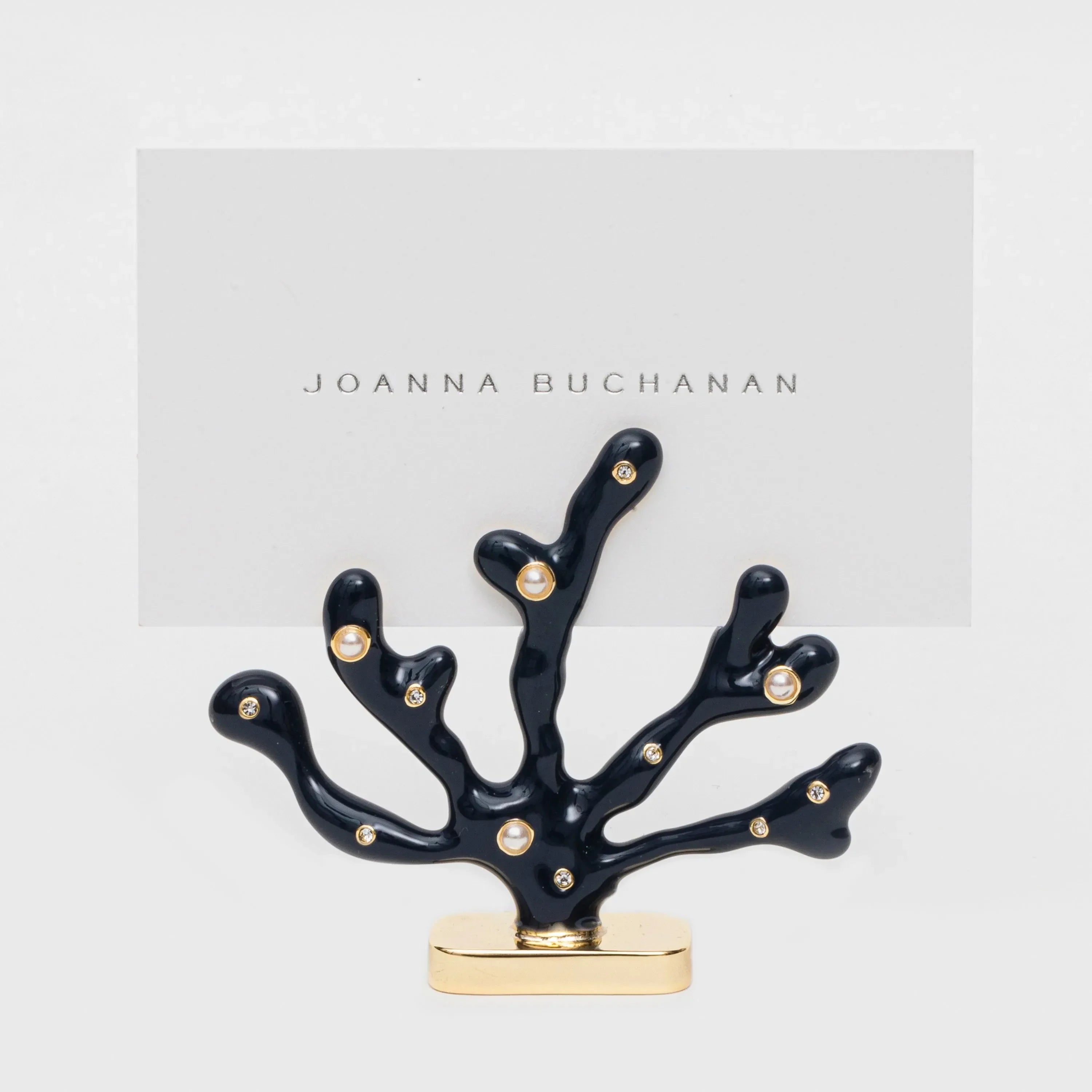 Coral placecard holders, navy, set of two - The Mayfair Hall