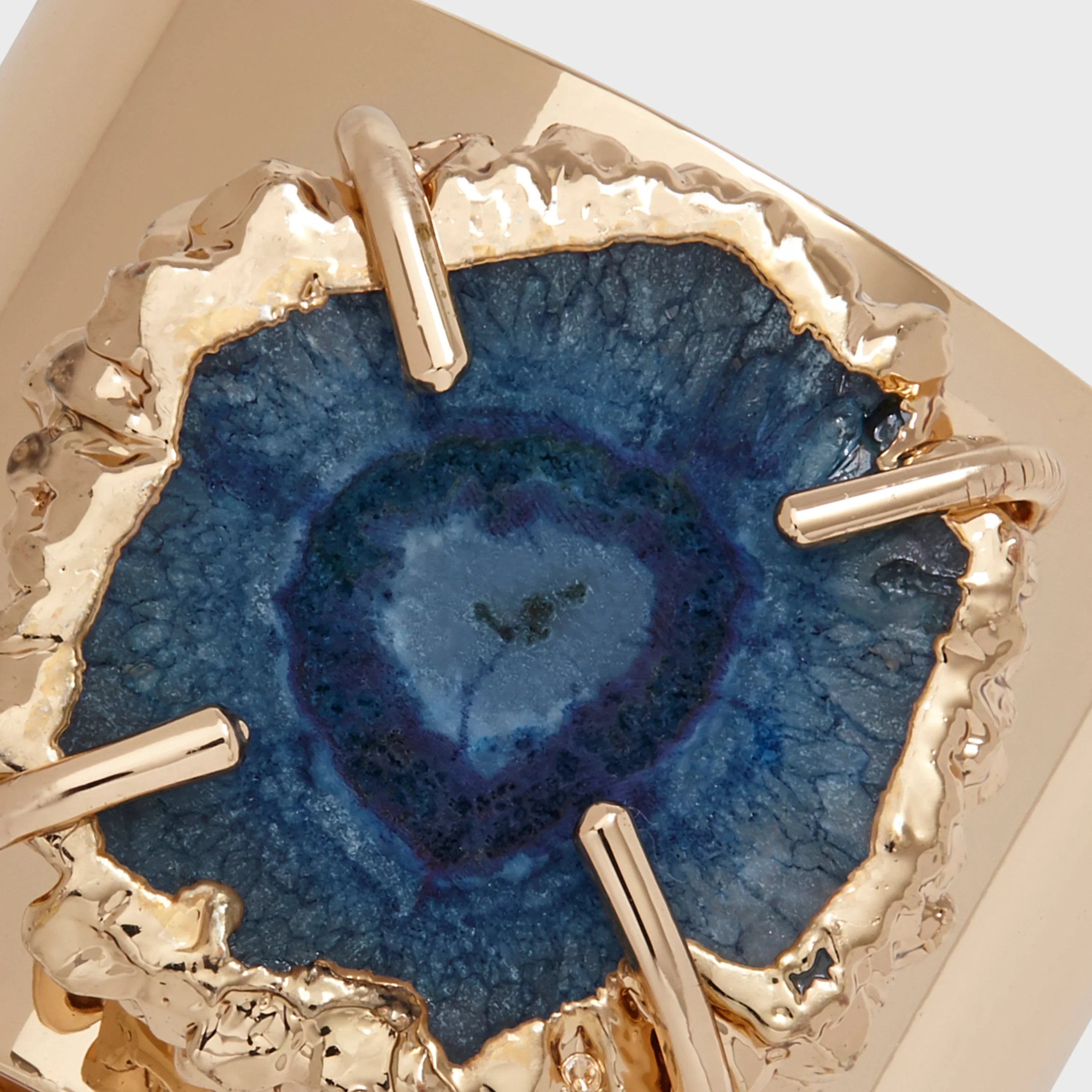 Crystal quartz napkin rings, indigo, set of two - The Mayfair Hall