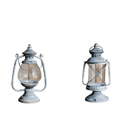 Restoration-Style Metal and Glass Candle Lantern